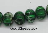 CDE75 15.5 inches 12*16mm pumpkin dyed sea sediment jasper beads