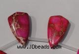 CDE798 Top-drilled 16*27mm flat teardrop dyed sea sediment jasper beads