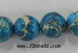 CDE808 15.5 inches 18mm round dyed sea sediment jasper beads wholesale