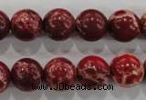 CDE824 15.5 inches 12mm round dyed sea sediment jasper beads wholesale