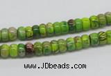 CDE86 15.5 inches 4*6mm rondelle dyed sea sediment jasper beads