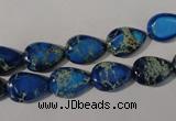 CDE915 15.5 inches 9*13mm oval dyed sea sediment jasper beads