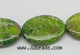 CDE94 15.5 inches 22*30mm oval dyed sea sediment jasper beads