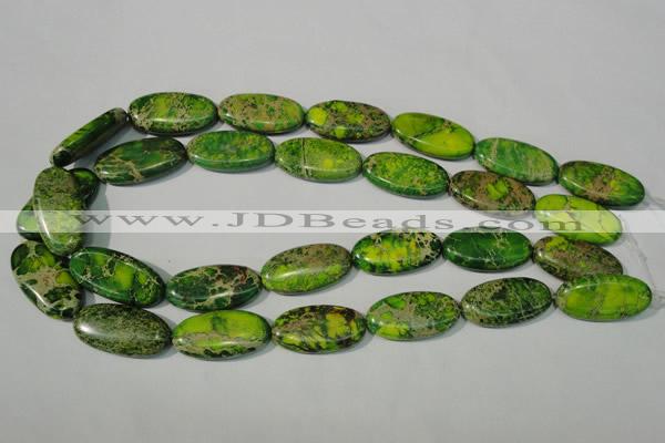 CDE941 15.5 inches 15*30mm oval dyed sea sediment jasper beads