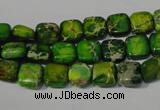 CDE944 15.5 inches 8*8mm square dyed sea sediment jasper beads