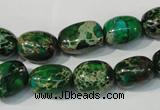 CDE960 15.5 inches 10*13mm nuggets dyed sea sediment jasper beads