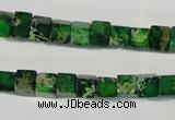 CDE969 15.5 inches 6*6mm cube dyed sea sediment jasper beads