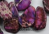 CDE981 15 inches 15*20mm – 25*48mm freeform dyed sea sediment jasper beads