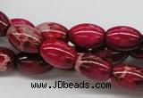 CDI09 16 inches 10*14mm rice dyed imperial jasper beads wholesale