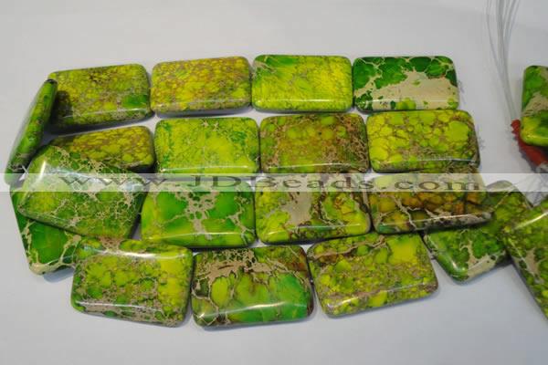 CDI130 15.5 inches 30*45mm rectangle dyed imperial jasper beads