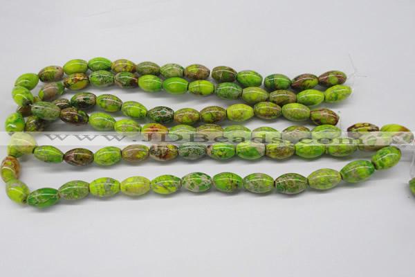 CDI147 15.5 inches 10*15mm rice dyed imperial jasper beads