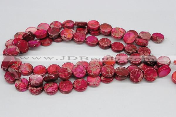 CDI17 16 inches 16mm coin dyed imperial jasper beads wholesale