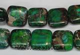 CDI193 15.5 inches 14*14mm square dyed imperial jasper beads