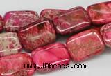 CDI21 16 inches 13*18mm rectangle dyed imperial jasper beads