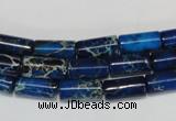 CDI226 15.5 inches 6*12mm tube dyed imperial jasper beads