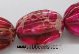 CDI23 16 inches 25*33mm star fruit shaped dyed imperial jasper beads