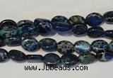 CDI233 15.5 inches 6*8mm oval dyed imperial jasper beads