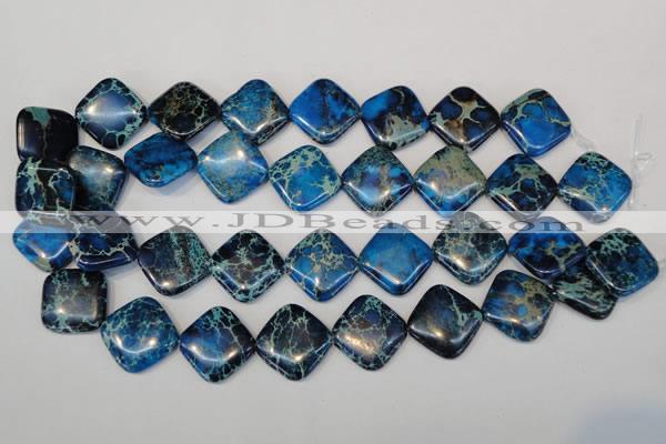 CDI252 15.5 inches 20*20mm diamond dyed imperial jasper beads