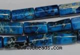 CDI282 15.5 inches 8*17mm tube dyed imperial jasper beads