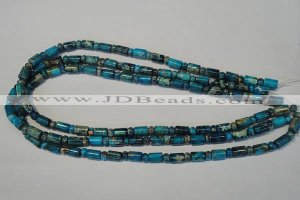 CDI288 15.5 inches 3*6mm rondelle & 6*9mm tube dyed imperial jasper beads