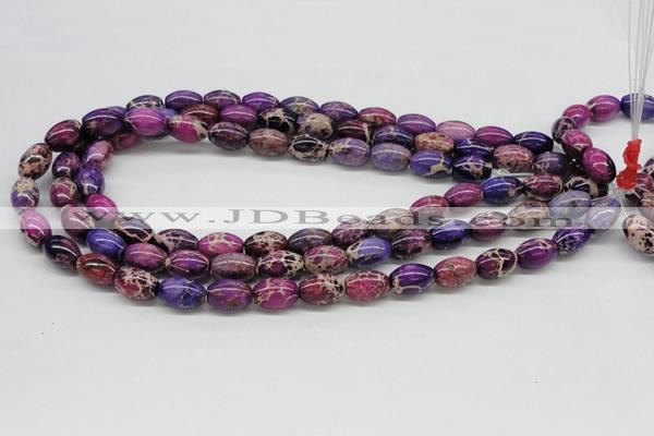 CDI31 16 inches 10*14mm rice dyed imperial jasper beads wholesale