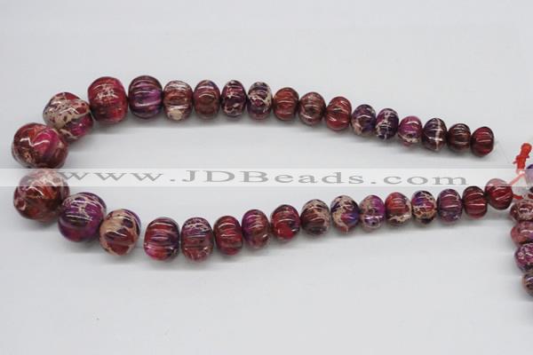 CDI35 16 inches multi sizes pumpkin dyed imperial jasper beads wholesale