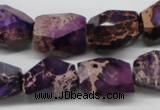 CDI38 16 inches 14*18mm faceted nuggets dyed imperial jasper beads