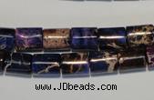 CDI380 15.5 inches 8*10mm tube dyed imperial jasper beads