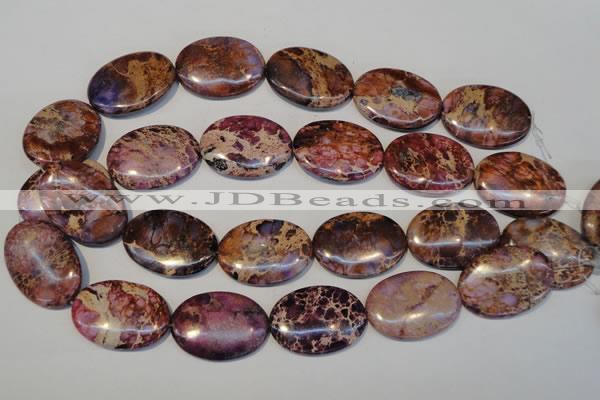 CDI422 15.5 inches 25*35mm oval dyed imperial jasper beads