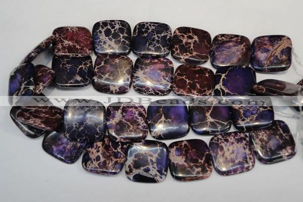 CDI430 15.5 inches 30*30mm square dyed imperial jasper beads