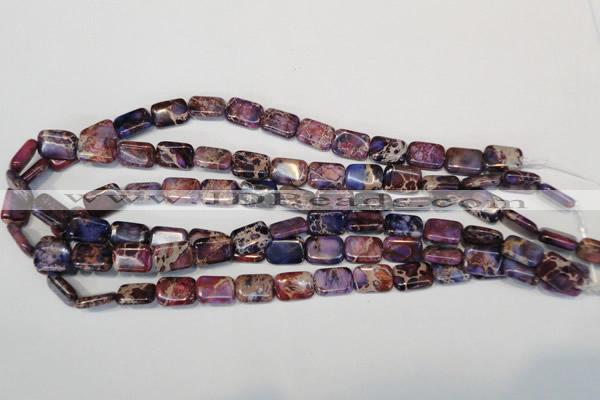 CDI435 15.5 inches 10*14mm rectangle dyed imperial jasper beads