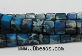 CDI52 16 inches 6*6mm cube dyed imperial jasper beads wholesale