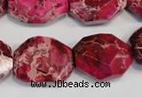 CDI615 15.5 inches 18*24mm faceted nugget dyed imperial jasper beads