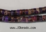 CDI704 15.5 inches 3*6mm heishi dyed imperial jasper beads