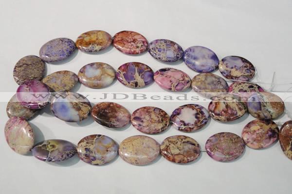 CDI712 15.5 inches 22*30mm oval dyed imperial jasper beads