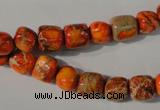 CDI732 15.5 inches 6*7mm – 8*9mm nuggets dyed imperial jasper beads