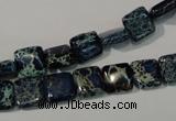 CDI901 15.5 inches 8*8mm square dyed imperial jasper beads