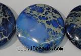 CDI909 15.5 inches 35mm flat round dyed imperial jasper beads