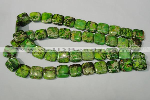 CDI946 15.5 inches 18*18mm square dyed imperial jasper beads