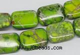 CDI95 16 inches 13*18mm rectangle dyed imperial jasper beads wholesale