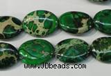 CDI972 15.5 inches 13*18mm oval dyed imperial jasper beads