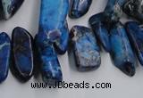 CDI986 15.5 inches 8*20mm - 10*35mm dyed imperial jasper chips beads