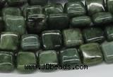 CDJ04 15.5 inches 10*10mm square Canadian jade beads wholesale