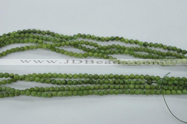 CDJ137 15.5 inches 4mm faceted round Canadian jade beads wholesale