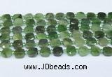 CDJ410 15.5 inches 8mm faceted square Canadian jade beads