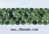 CDJ411 15.5 inches 10mm faceted square Canadian jade beads