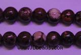 CDM51 15 inches 6mm round strawberry dalmatian jasper beads