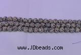 CDM80 15.5 inches 4mm round matte dalmatian jasper beads