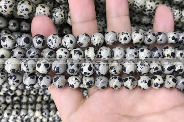 CDM92 15.5 inches 8mm round dalmatian jasper beads wholesale