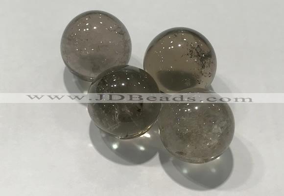 CDN1002 20mm round smoky quartz decorations wholesale